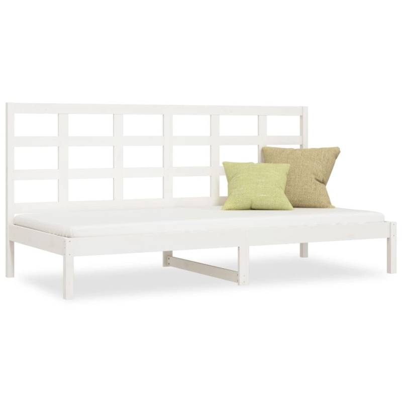 vidaXL Tagesbett Weiß 90x200 cm Massivholz Kiefer1263862 von VIDAXL