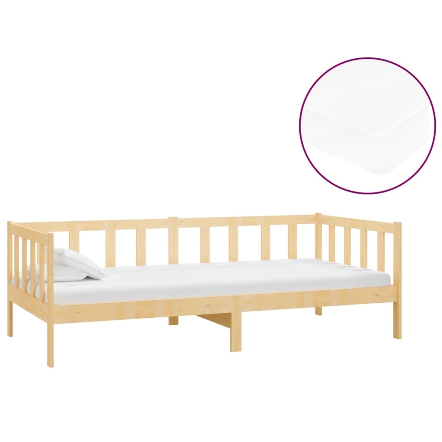 vidaXL Tagesbett mit Matratze 90x200 cm Kiefer Massivholz832043 vidaXL Tagesbett mit Matratze 90x200 cm Kiefer Massivholz832043 von VIDAXL
