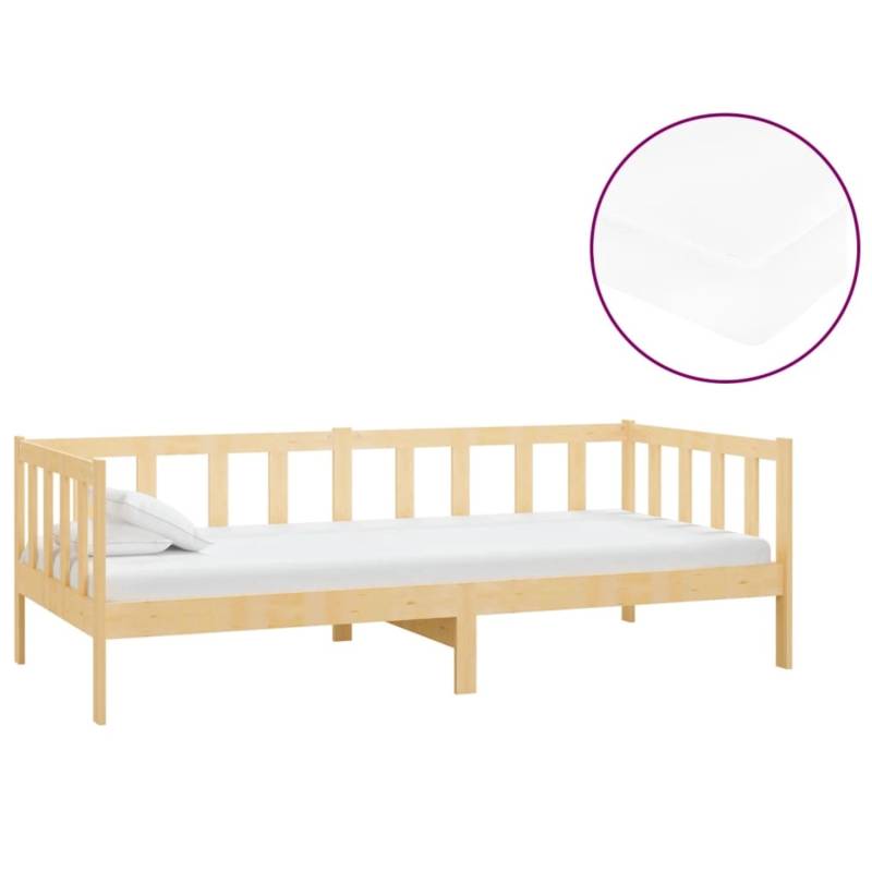 vidaXL Tagesbett mit Matratze 90x200 cm Kiefer Massivholz832043 von VIDAXL