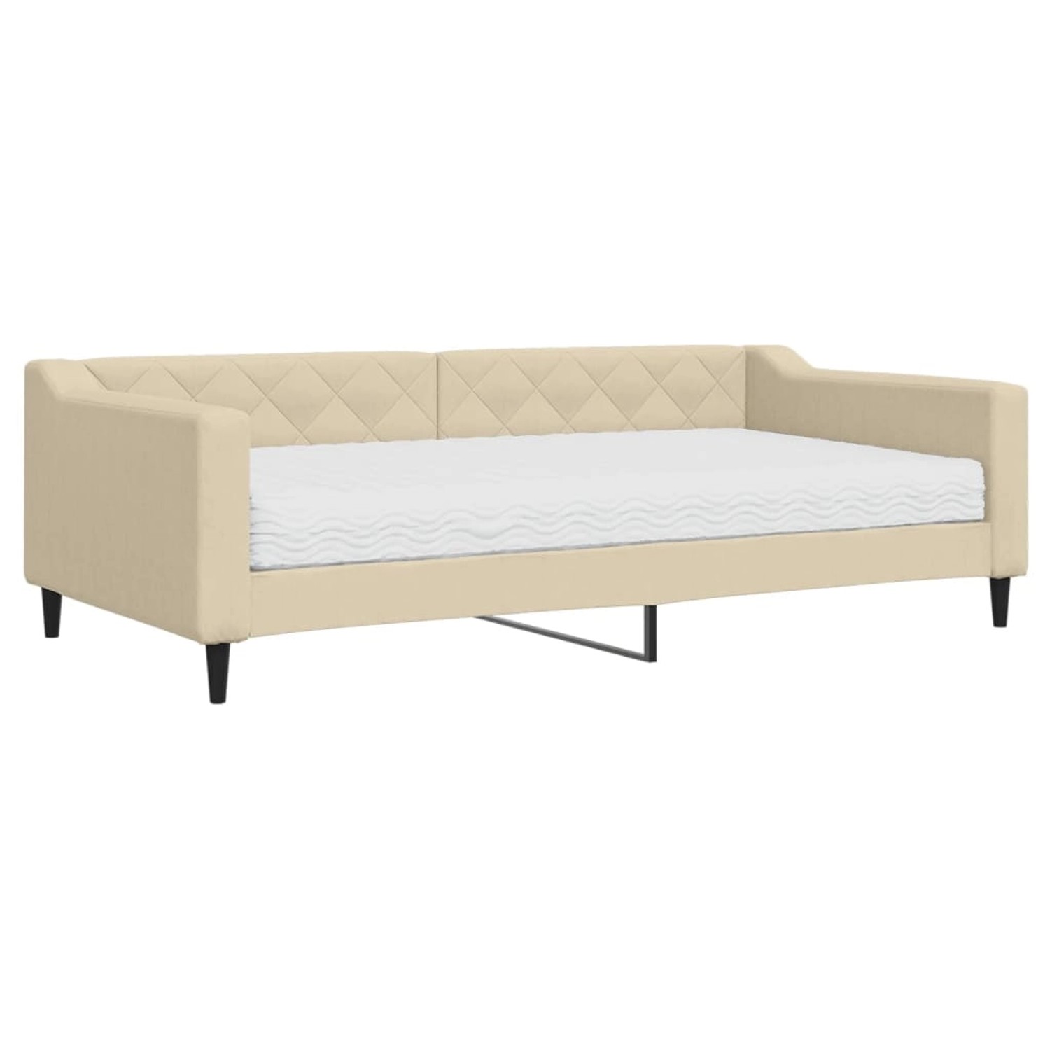vidaXL Tagesbett mit Matratze Creme 100x200 cm Stoff1846482 vidaXL Tagesbett mit Matratze Creme 100x200 cm Stoff1846482 von VIDAXL