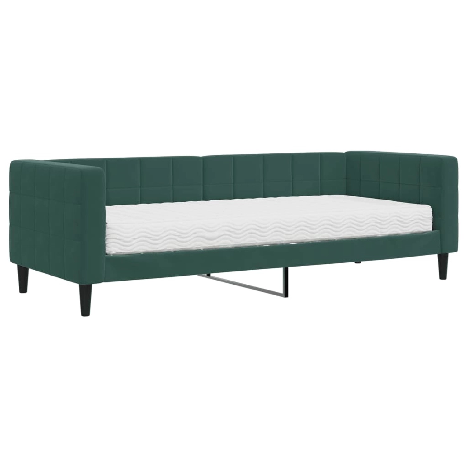 vidaXL Tagesbett mit Matratze Dunkelgrün 80x200 cm Samt1843224 von VIDAXL