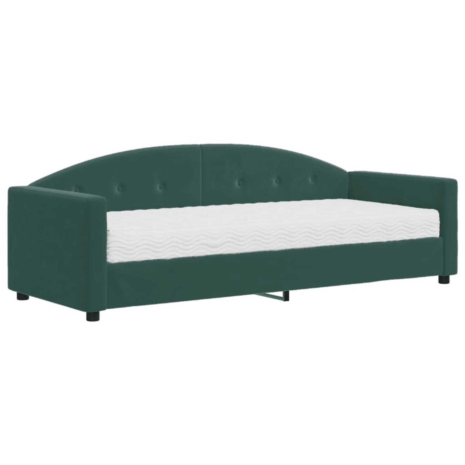vidaXL Tagesbett mit Matratze Dunkelgrün 80x200 cm Samt1848694 von VIDAXL