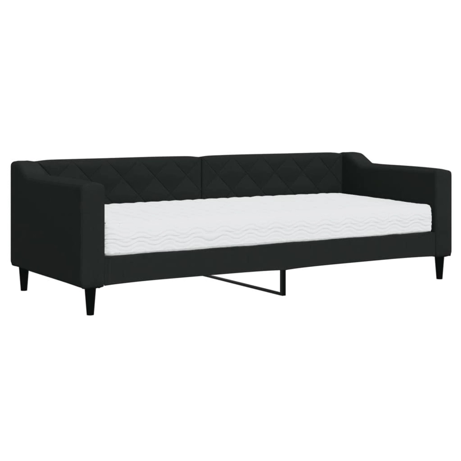 vidaXL Tagesbett mit Matratze Schwarz 80x200 cm Stoff1847439 vidaXL Tagesbett mit Matratze Schwarz 80x200 cm Stoff1847439 von VIDAXL