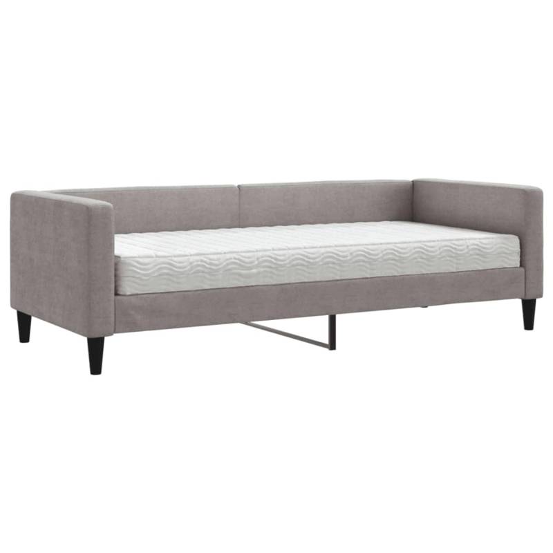 vidaXL Tagesbett mit Matratze Taupe 80x200 cm Stoff1846747 von VIDAXL