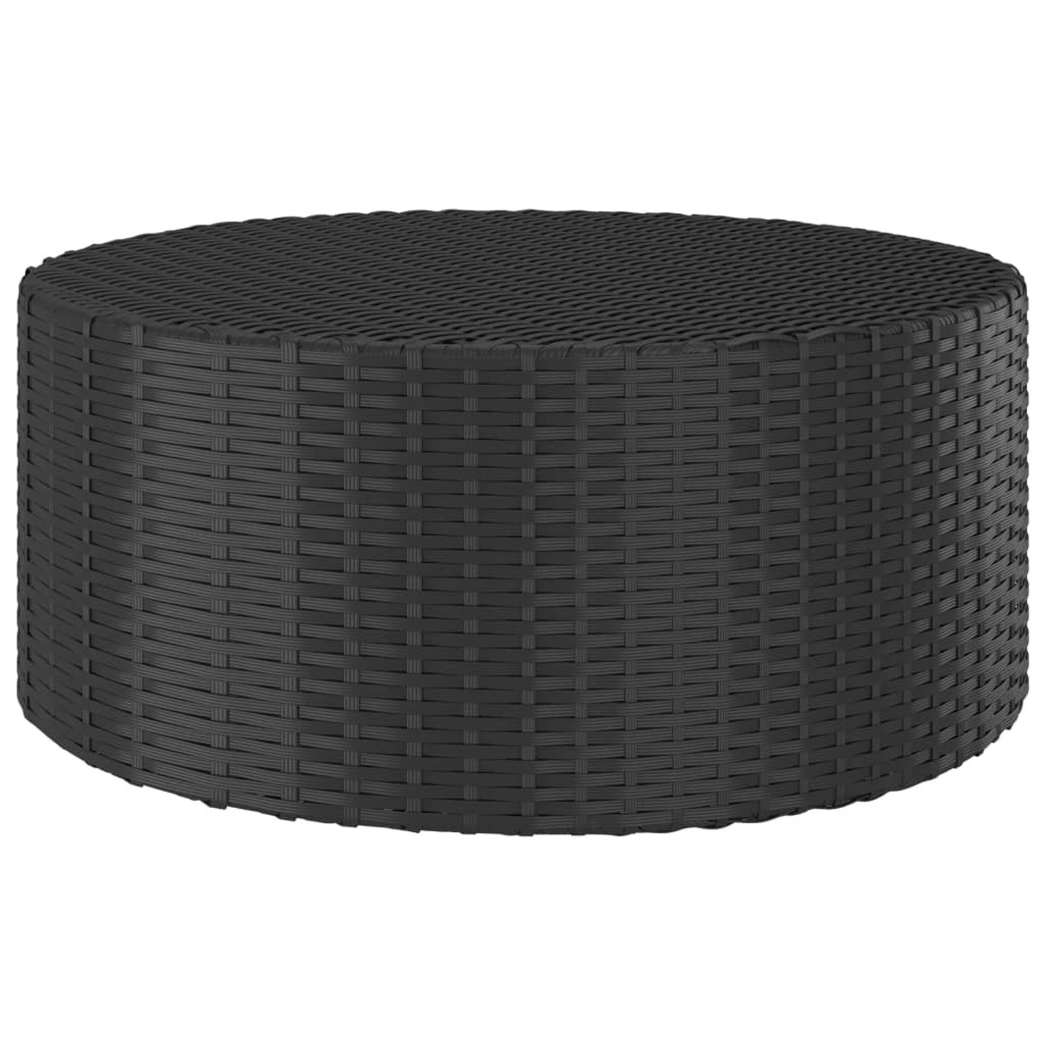 vidaXL Teetisch Schwarz 68x68x30 cm Poly Rattan 310467 von VIDAXL