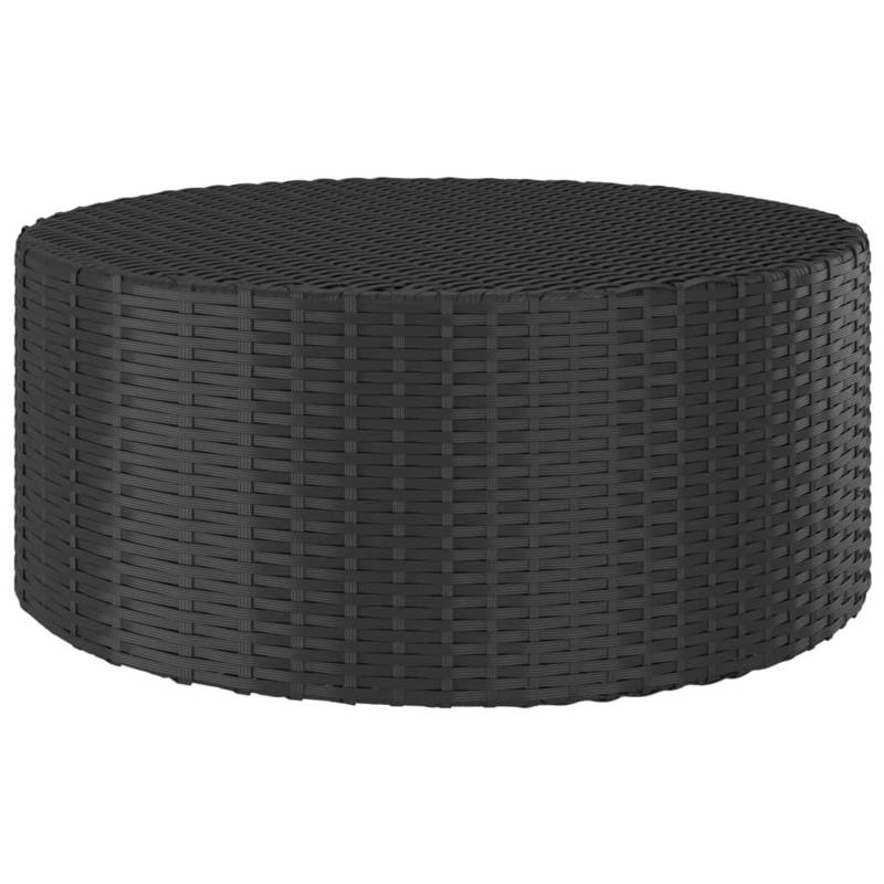 vidaXL Teetisch Schwarz 68x68x30 cm Poly Rattan 310467 von VIDAXL