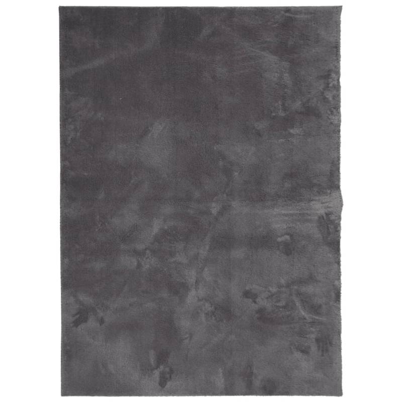 vidaXL Teppich Huarte Kurzflor Weich Und Waschbar Anthrazit 160x230 Cm 1932345 von VIDAXL