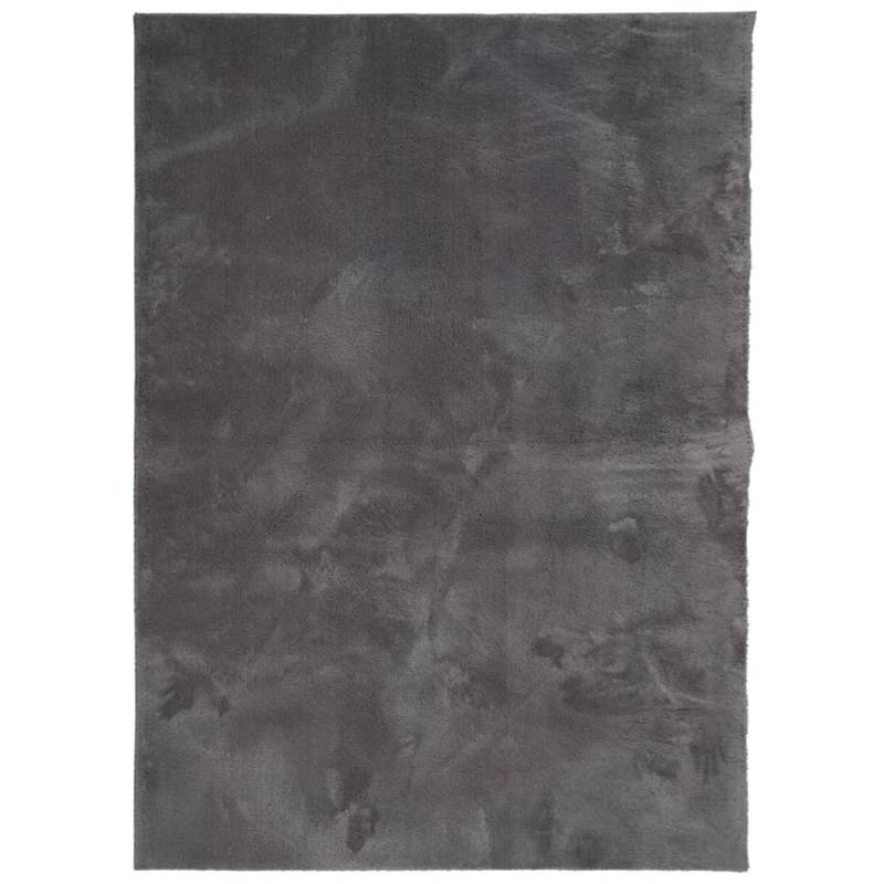 vidaXL Teppich Huarte Kurzflor Weich Und Waschbar Anthrazit 240x340 Cm 1931054 von VIDAXL