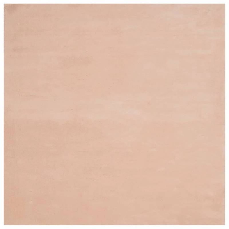 vidaXL Teppich Huarte Kurzflor Weich Und Waschbar Blassrosa 160x160 Cm 1931326 von VIDAXL