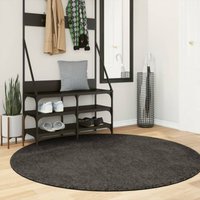 vidaXL Teppich ISTAN Hochflor Glänzend Anthrazit Ø 160 cm vidaXL Teppich ISTAN Hochflor Glänzend Anthrazit Ø 160 cm von VIDAXL