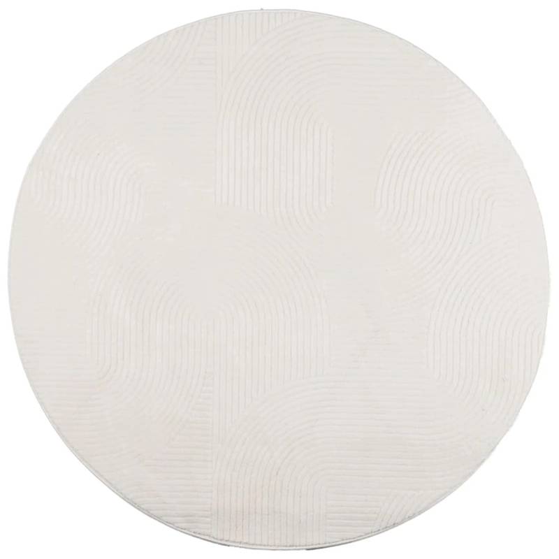 vidaXL Teppich Iza Kurzflor Skandinavischer Look Creme  100 Cm 1946298 von VIDAXL