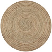 Bonnevie - Teppich,Fußmatte Jute Geflochten 120 cm Rund vidaXL von BONNEVIE