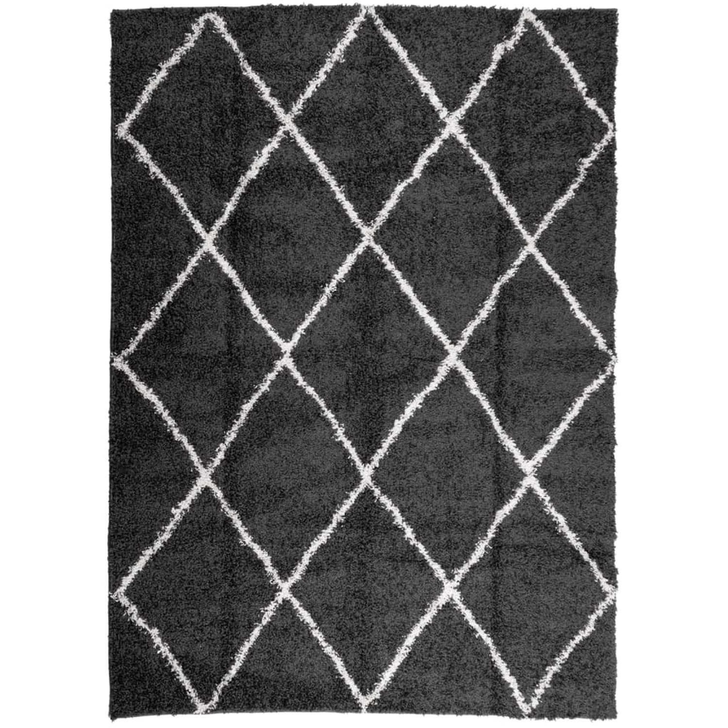 vidaXL Teppich Shaggy Hochflor Modern Schwarz Und Creme 240x340 Cm 1955879 vidaXL Teppich Shaggy Hochflor Modern Schwarz Und Creme 240x340 Cm 1955879 von VIDAXL