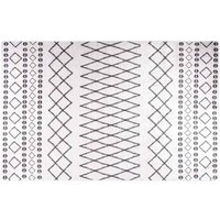 vidaXL Teppich Waschbar 80x150 cm Schwarz und Weiß Rutschfest von VIDAXL