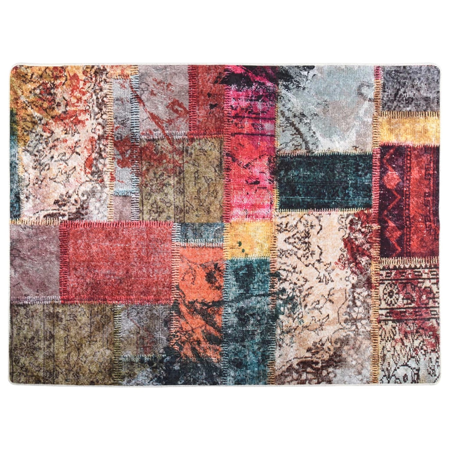 vidaXL Teppich Waschbar Mehrfarbig 400x300 Cm Rutschfest 1928356 vidaXL Teppich Waschbar Mehrfarbig 400x300 Cm Rutschfest 1928356 von VIDAXL