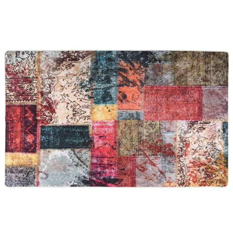 vidaXL Teppich Waschbar Patchwork Mehrfarbig 120x170 Cm Rutschfest 1908209 von VIDAXL