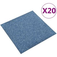 vidaXL Teppichfliesen 20 Stk. 5 m² 50x50 cm Blau vidaXL Teppichfliesen 20 Stk. 5 m² 50x50 cm Blau von VIDAXL