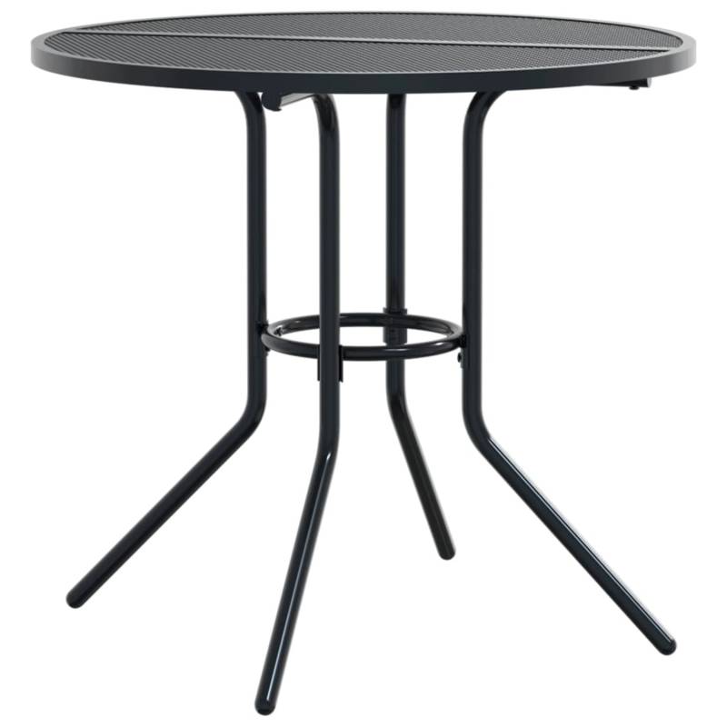 vidaXL Terrassentisch Rund Anthrazit Pulverbeschichteter Stahl 4009263 von VIDAXL