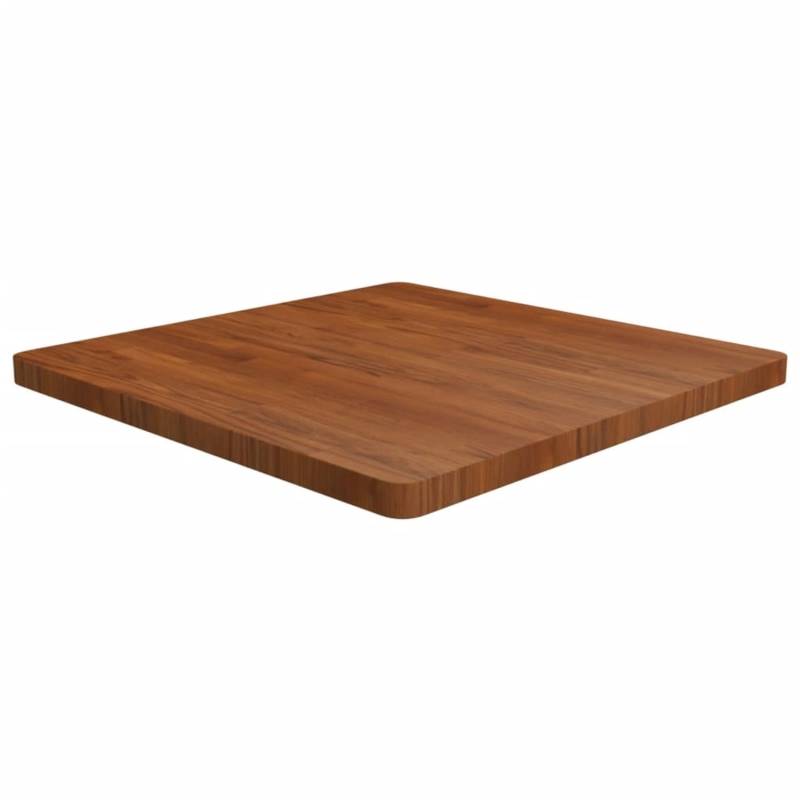 vidaXL Tischplatte Quadratisch Dunkelbraun 80x80x4cm Behandelte Eiche von VIDAXL