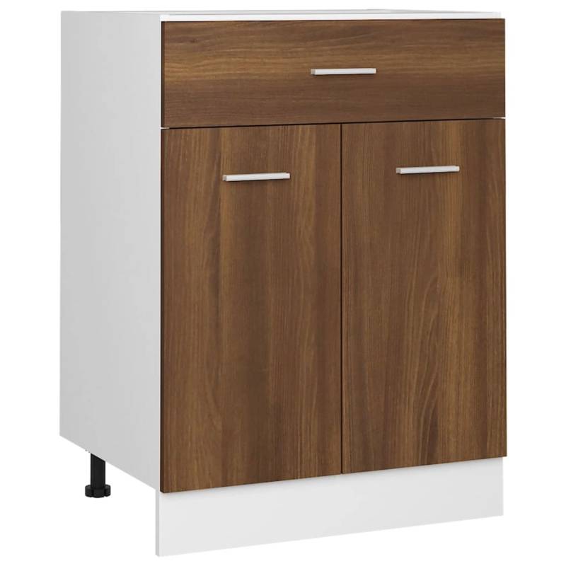 vidaXL Unterschrank mit Schublade Braun Eichen-Optik 60x46x81,5 cm von VIDAXL