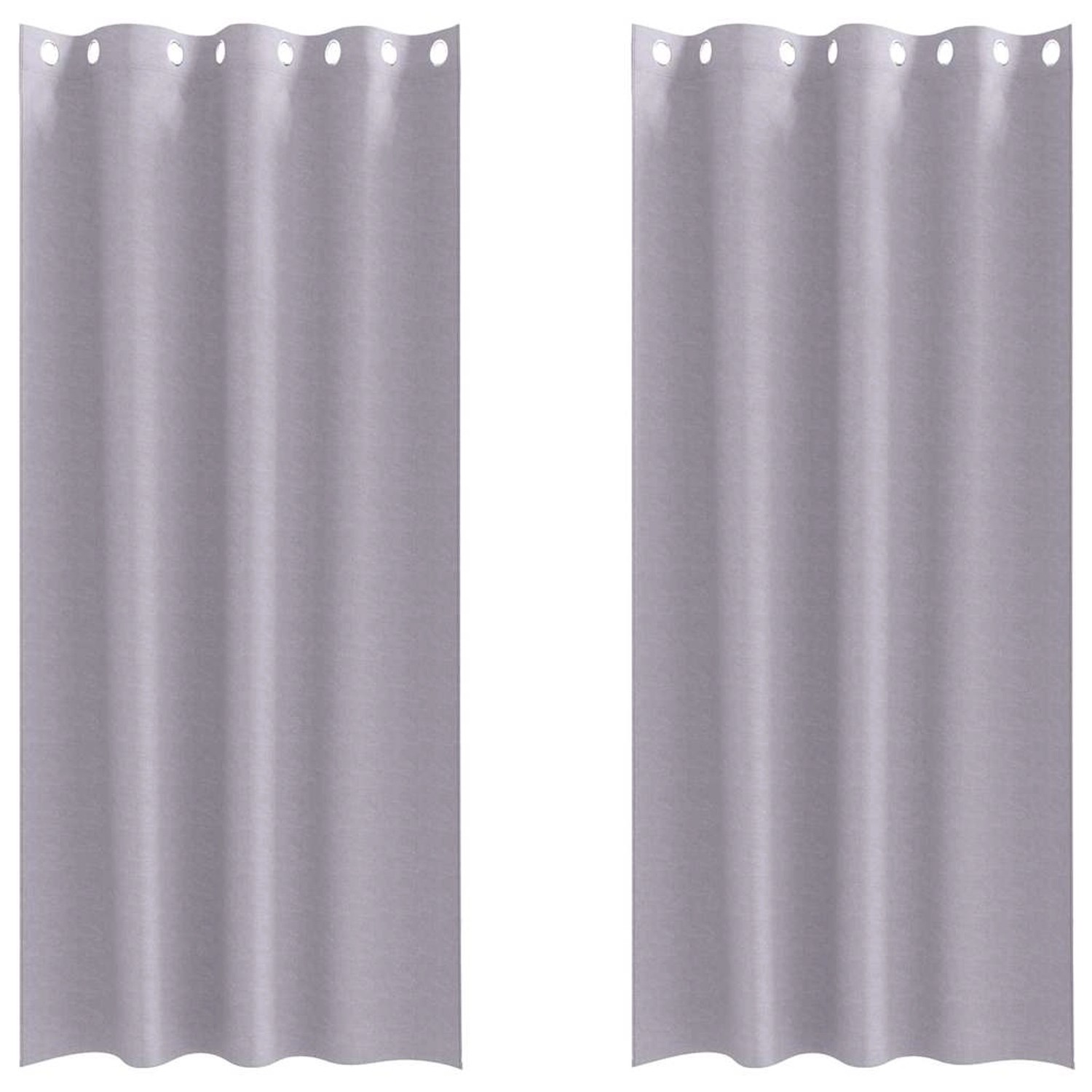 vidaXL Verdunkelungs-Vorhänge mit Ringen Metallic Grau Polyester 4107361 vidaXL Verdunkelungs-Vorhänge mit Ringen Metallic Grau Polyester 4107361 von VIDAXL