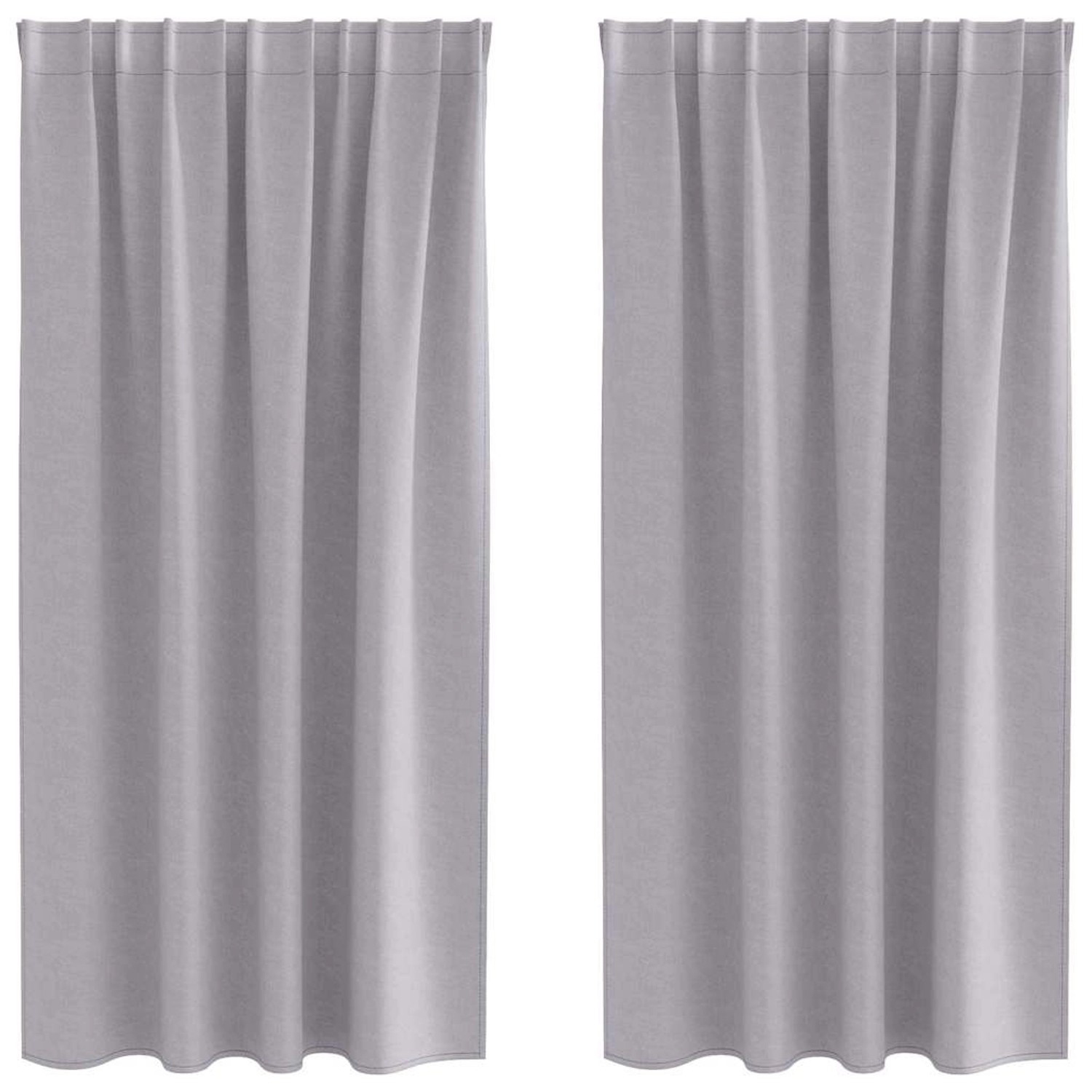 vidaXL Verdunkelungs-Vorhänge mit Ringen Metallic Grau Polyester 4107469 vidaXL Verdunkelungs-Vorhänge mit Ringen Metallic Grau Polyester 4107469 von VIDAXL
