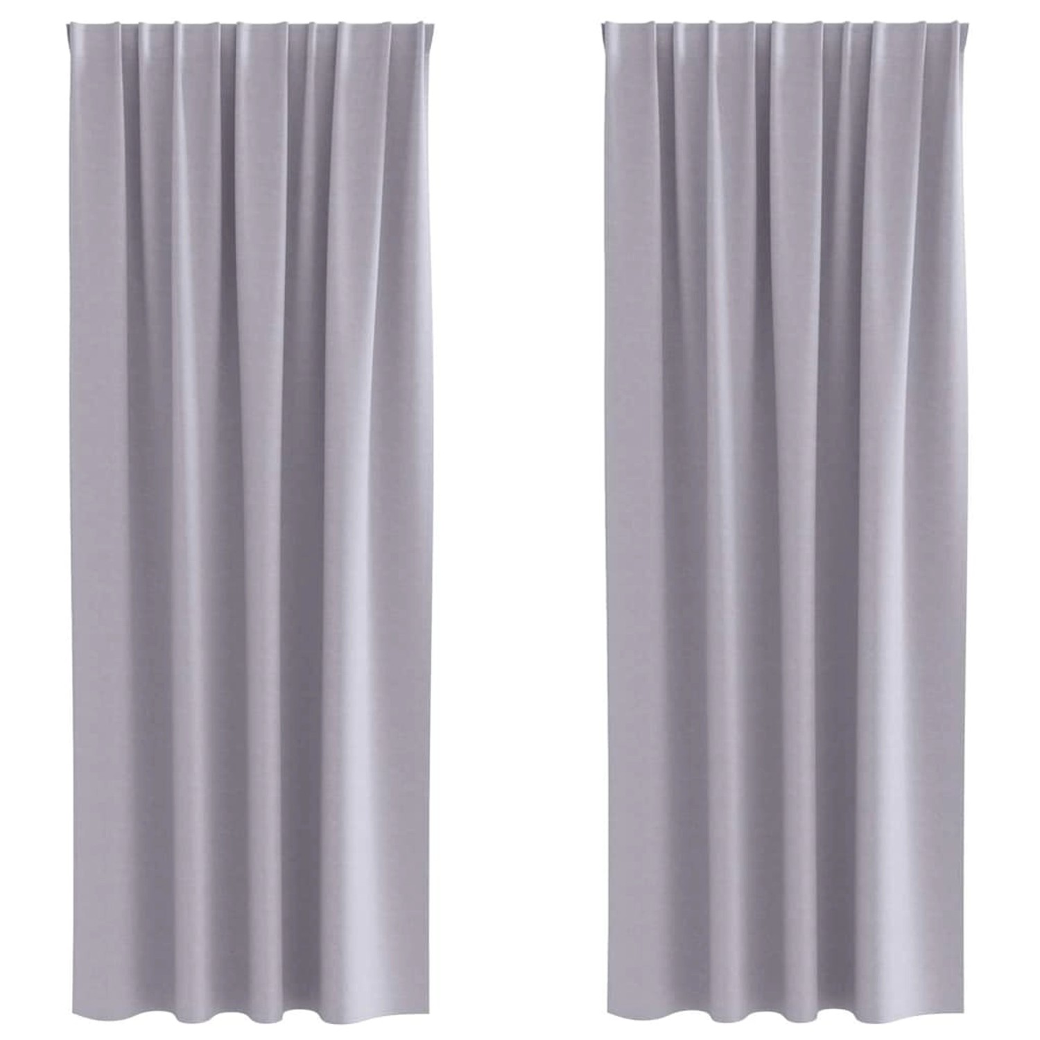 vidaXL Verdunkelungs-Vorhänge mit Ringen Metallic Grau Polyester 4107470 vidaXL Verdunkelungs-Vorhänge mit Ringen Metallic Grau Polyester 4107470 von VIDAXL