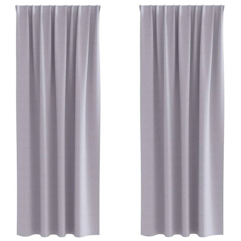 vidaXL Verdunkelungs-Vorhänge mit Ringen Metallic Grau Polyester 4107470 vidaXL Verdunkelungs-Vorhänge mit Ringen Metallic Grau Polyester 4107470 von VIDAXL