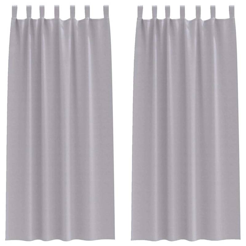 vidaXL Verdunkelungs-Vorhänge mit Ringen Metallic Grau Polyester 4107581 vidaXL Verdunkelungs-Vorhänge mit Ringen Metallic Grau Polyester 4107581 von VIDAXL