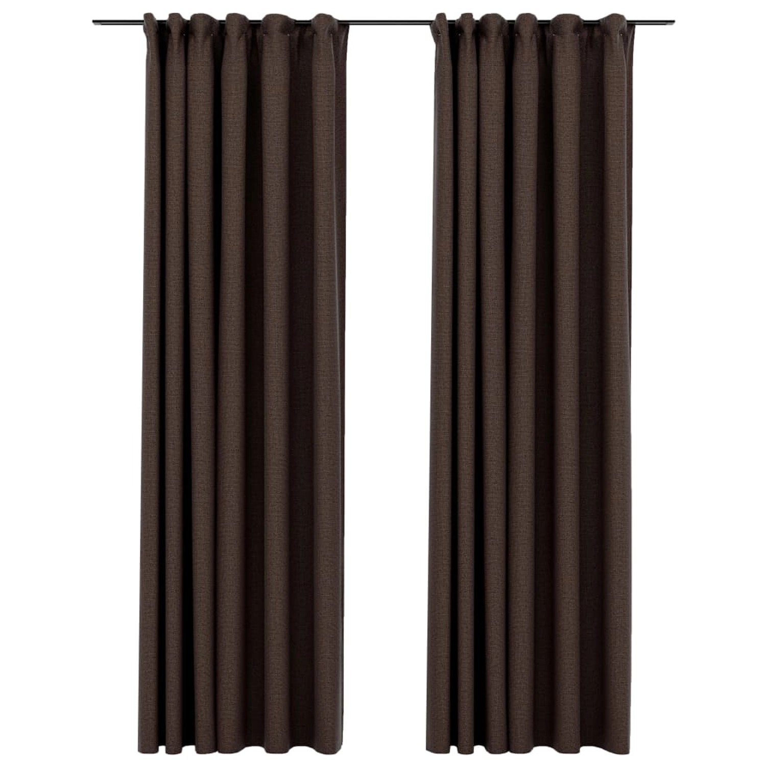 vidaXL Verdunkelungsvorhänge Haken Leinenoptik 2 Stk Taupe 140x225 cm vidaXL Verdunkelungsvorhänge Haken Leinenoptik 2 Stk Taupe 140x225 cm von VIDAXL