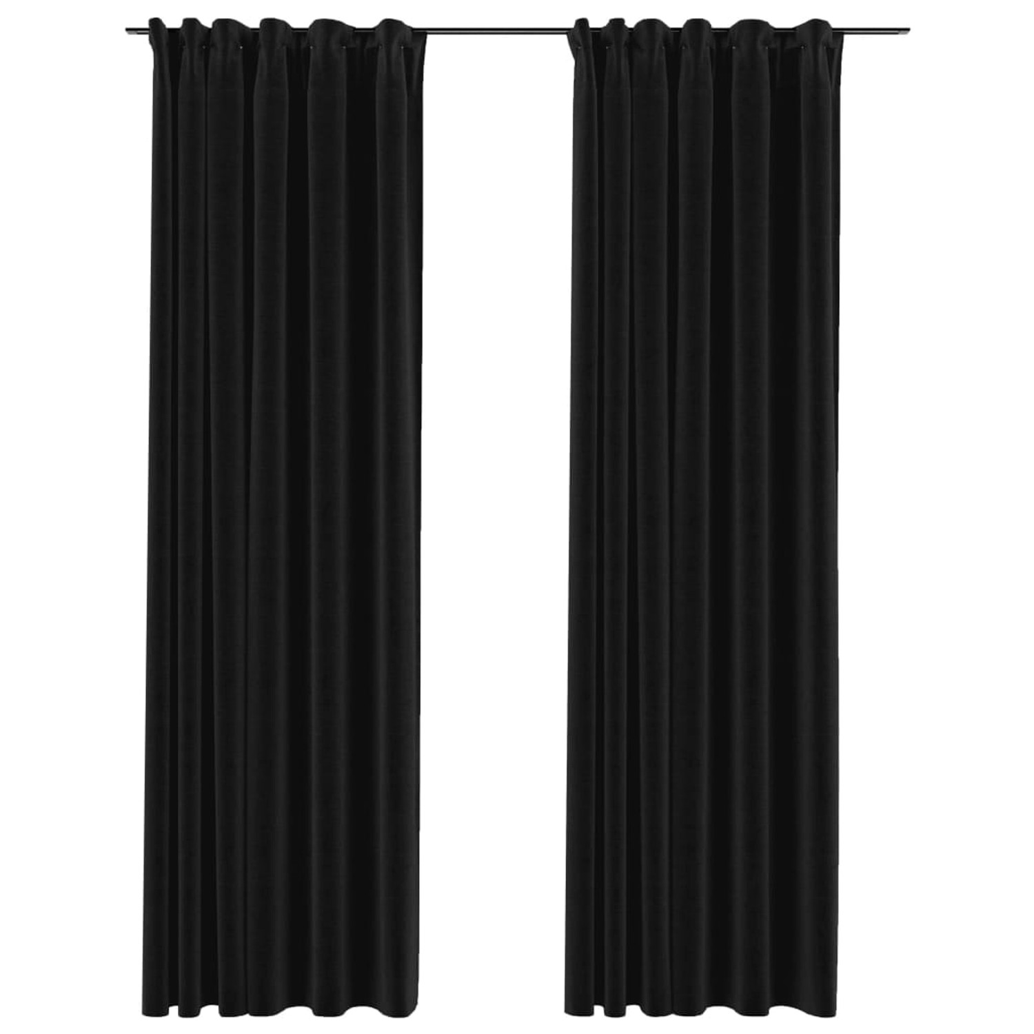 vidaXL Verdunkelungsvorhänge mit Haken Leinenoptik 2 Stk 140x225 cm vidaXL Verdunkelungsvorhänge mit Haken Leinenoptik 2 Stk 140x225 cm von VIDAXL
