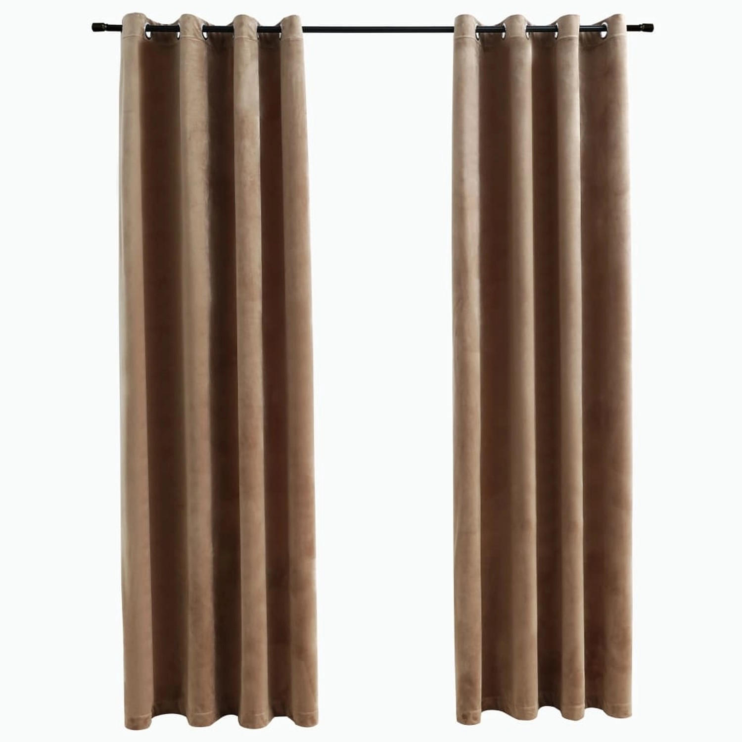 vidaXL Verdunkelungsvorhänge mit Ösen 2 Stk Samt Beige 140x175 cm vidaXL Verdunkelungsvorhänge mit Ösen 2 Stk Samt Beige 140x175 cm von VIDAXL