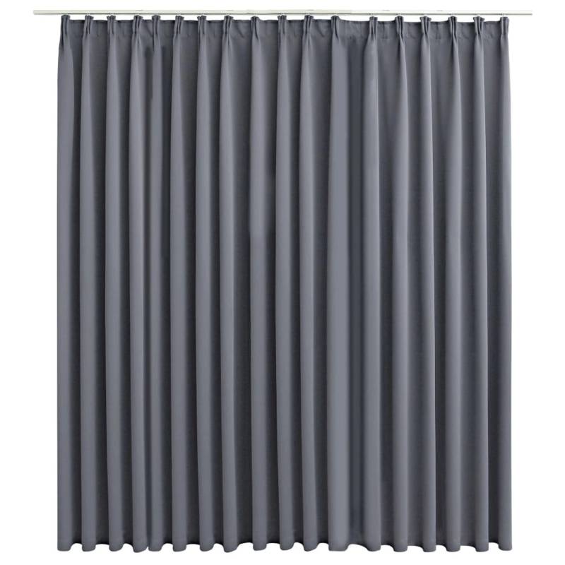 vidaXL Verdunkelungsvorhang mit Haken Grau 290 x 245 cm von VIDAXL