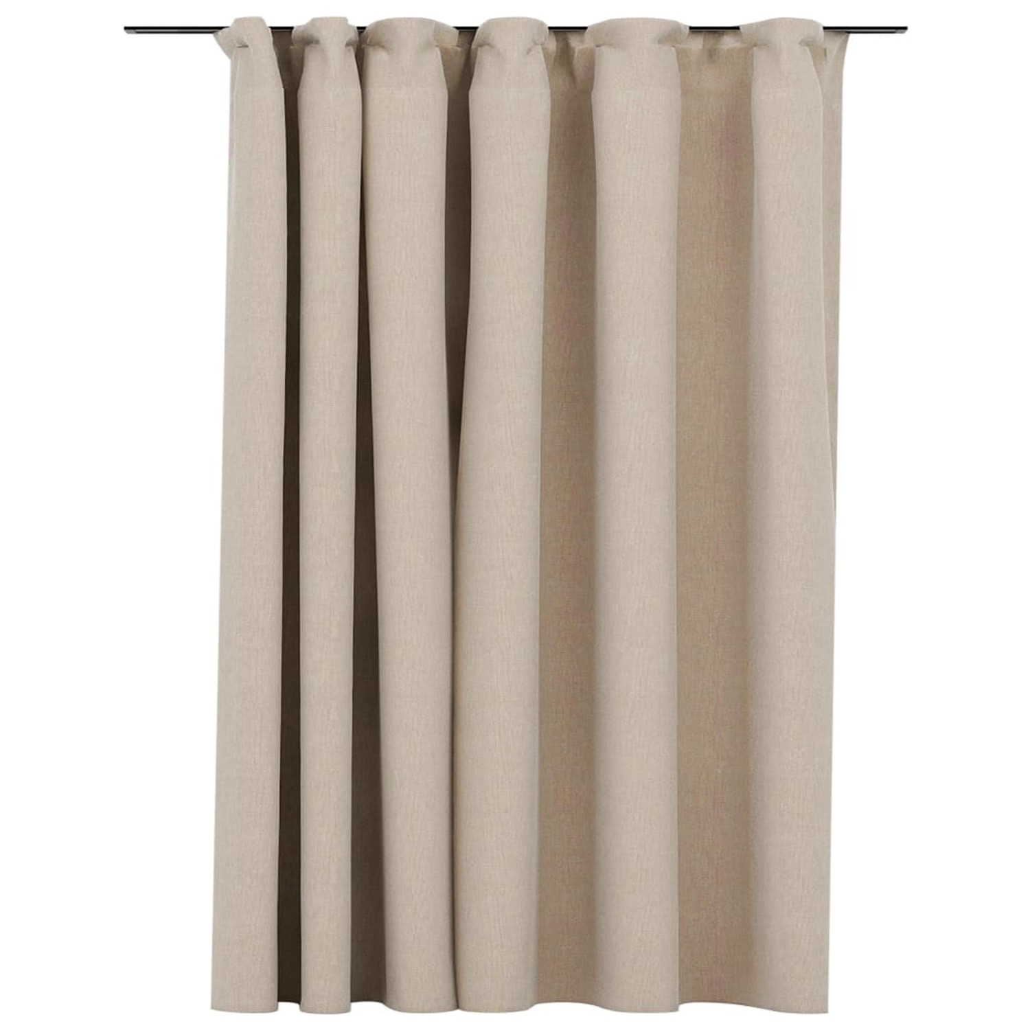 vidaXL Verdunkelungsvorhang mit Haken Leinenoptik Beige 290x245 cm vidaXL Verdunkelungsvorhang mit Haken Leinenoptik Beige 290x245 cm von VIDAXL