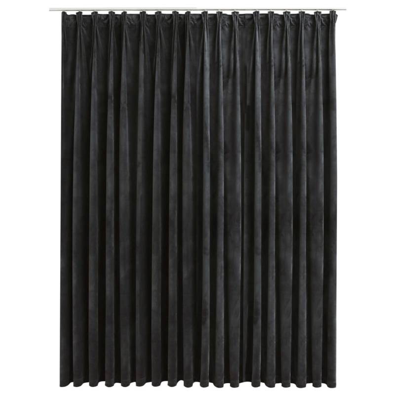 vidaXL Verdunkelungsvorhang mit Haken Samt Anthrazit 290 x 245 cm von VIDAXL