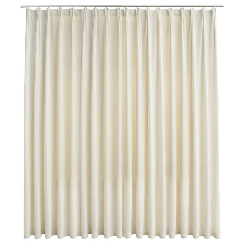 vidaXL Verdunkelungsvorhang mit Haken Samt Creme 290 x 245 cm von VIDAXL