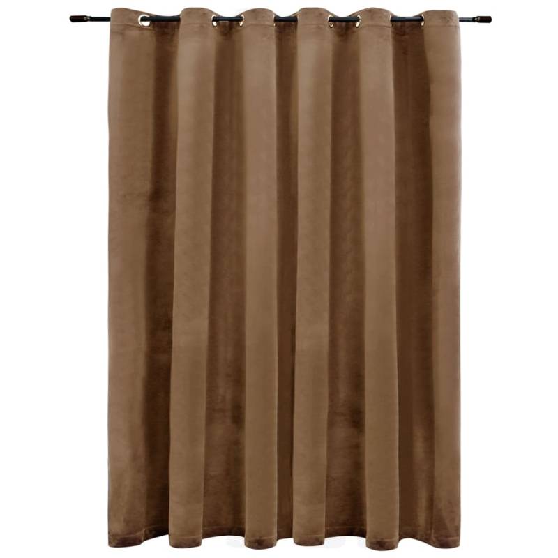 vidaXL Verdunkelungsvorhang mit Metallösen Samt Beige 290 x 245 cm von VIDAXL
