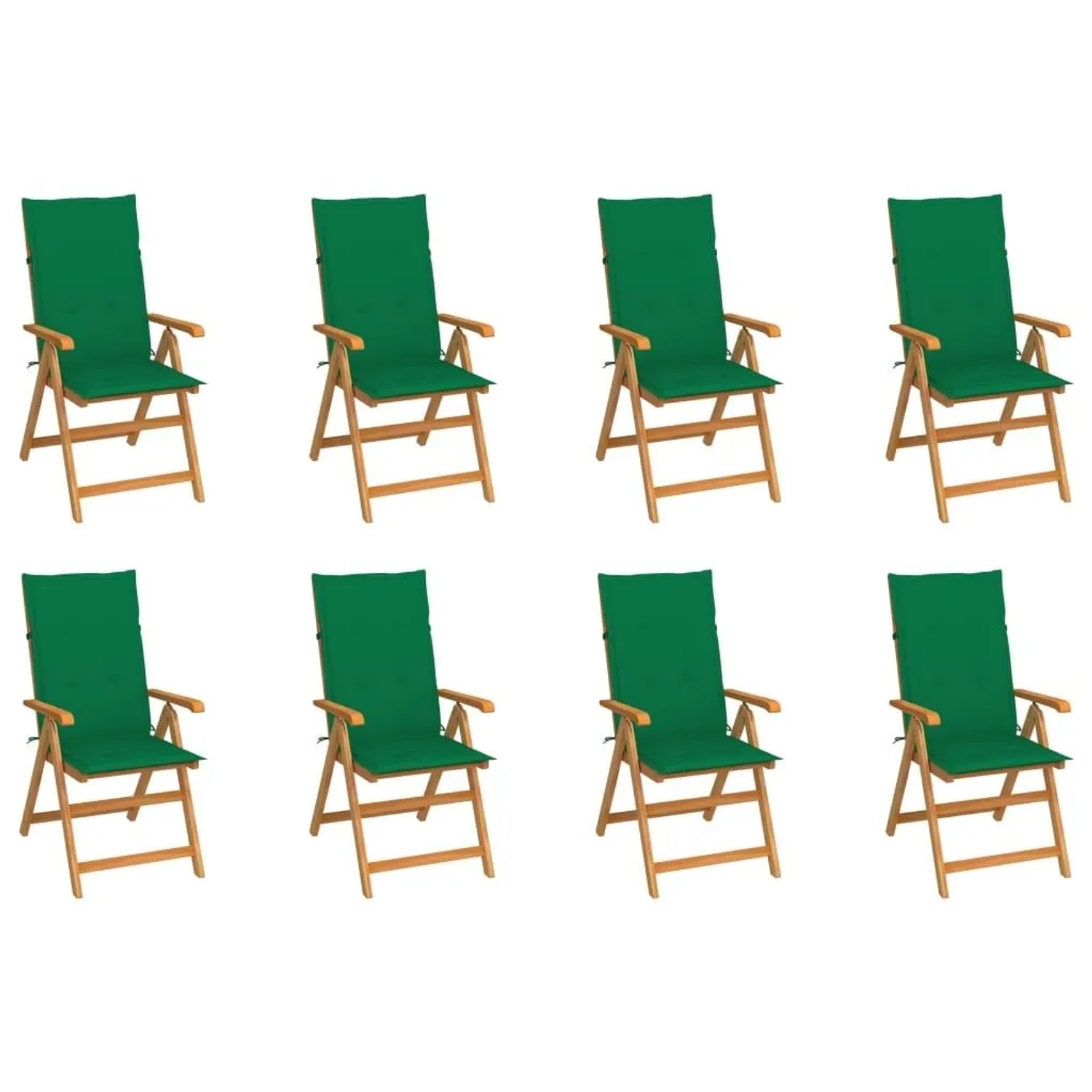 vidaXL Verstellbare Gartenstühle mit Auflagen 8 Stk Massivholz Teak 3072546 vidaXL Verstellbare Gartenstühle mit Auflagen 8 Stk Massivholz Teak 3072546 von VIDAXL