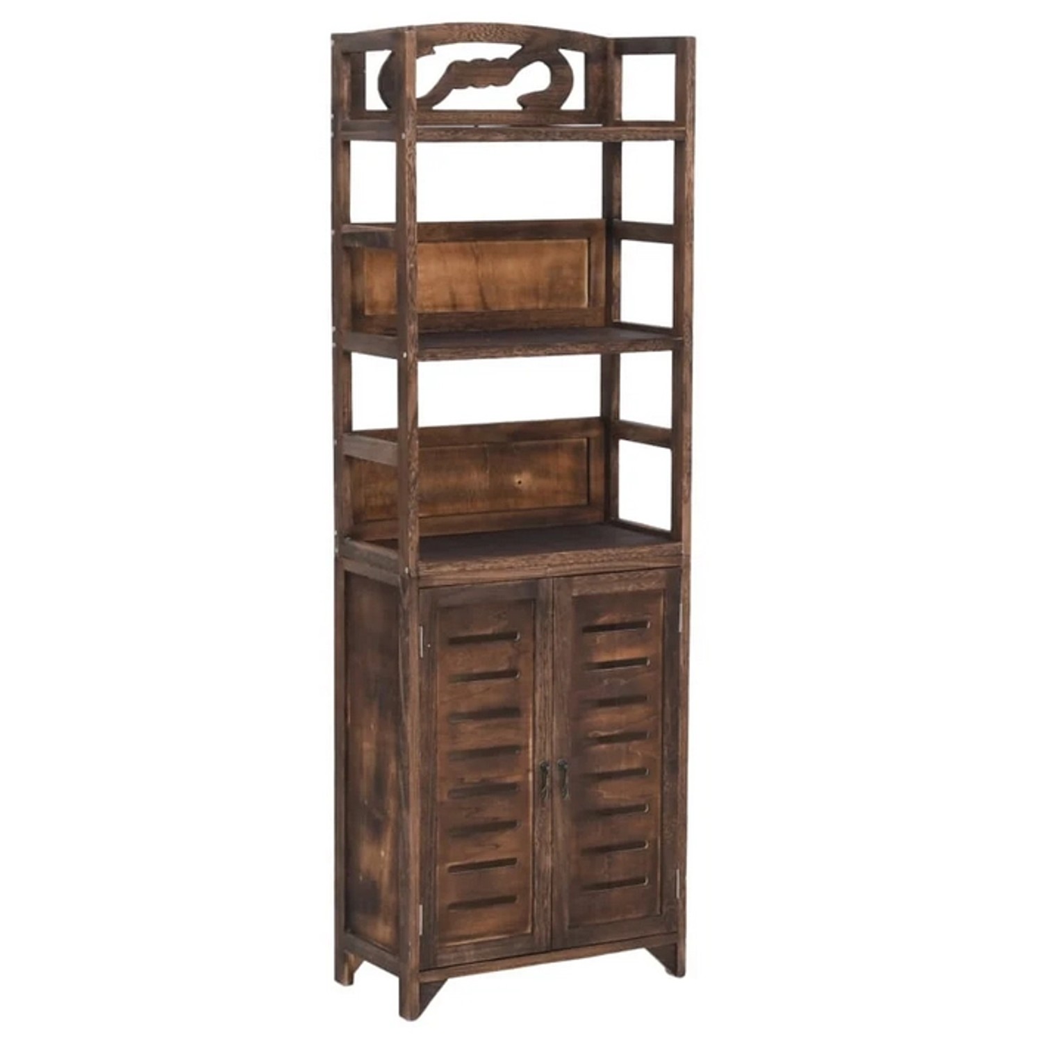 vidaXL Vitrine Dunkelbraun 46x24x140 cm Massivholz Paulownia vidaXL Vitrine Dunkelbraun 46x24x140 cm Massivholz Paulownia von VIDAXL