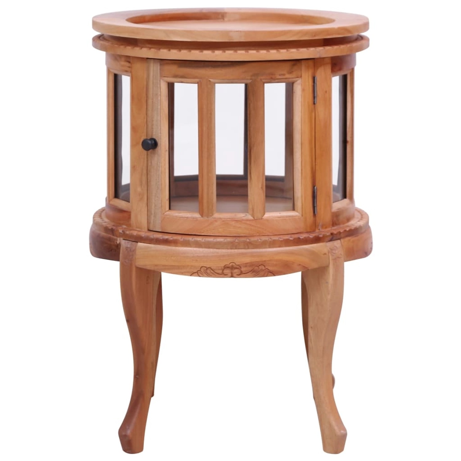 vidaXL Vitrinenschrank Natur 50 x 50 x 76 cm Massivholz Mahagoni vidaXL Vitrinenschrank Natur 50 x 50 x 76 cm Massivholz Mahagoni von VIDAXL
