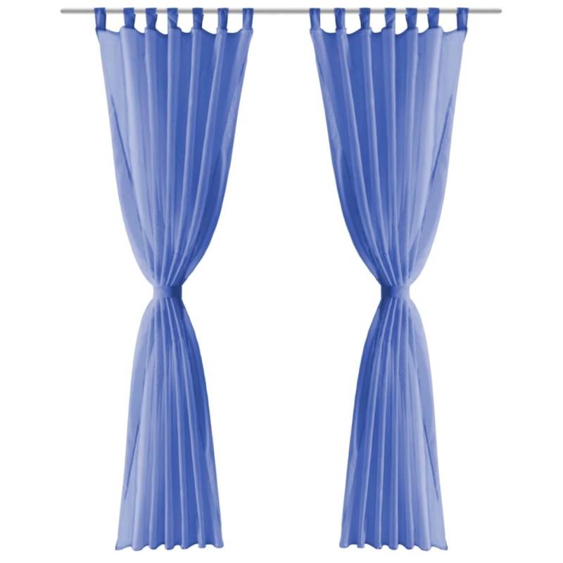 vidaXL Voile-Gardinen 2 Stk 140 x 225 cm Königsblau vidaXL Voile-Gardinen 2 Stk 140 x 225 cm Königsblau von VIDAXL