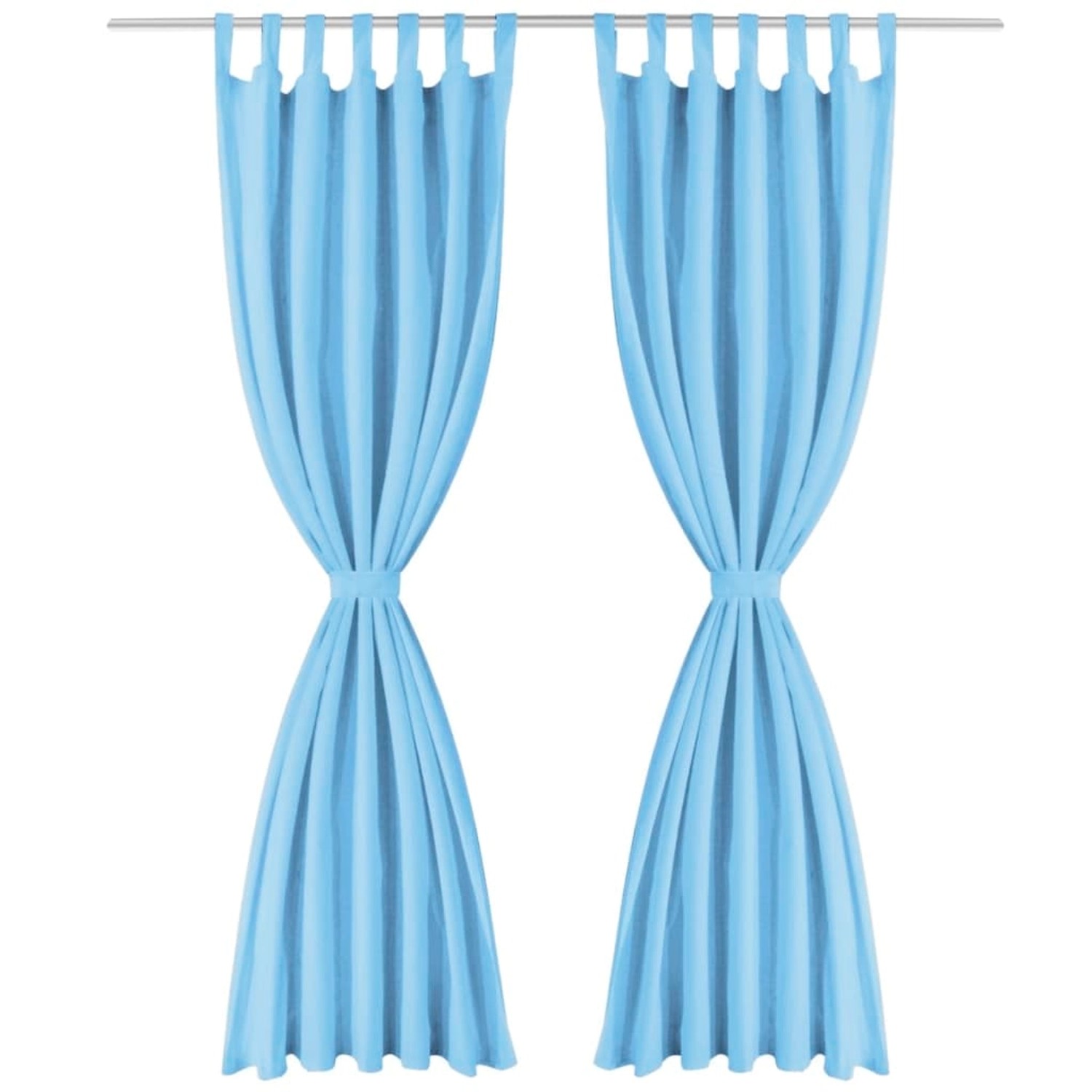 vidaXL Vorhänge Mikro-Satin 2 Stk mit Schlaufen 140 x 175 cm Türkis vidaXL Vorhänge Mikro-Satin 2 Stk mit Schlaufen 140 x 175 cm Türkis von VIDAXL