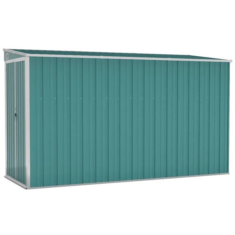 vidaXL Wand-Geräteschuppen Grün 118x288x178 cm Verzinkter Stahl 1085118 von VIDAXL