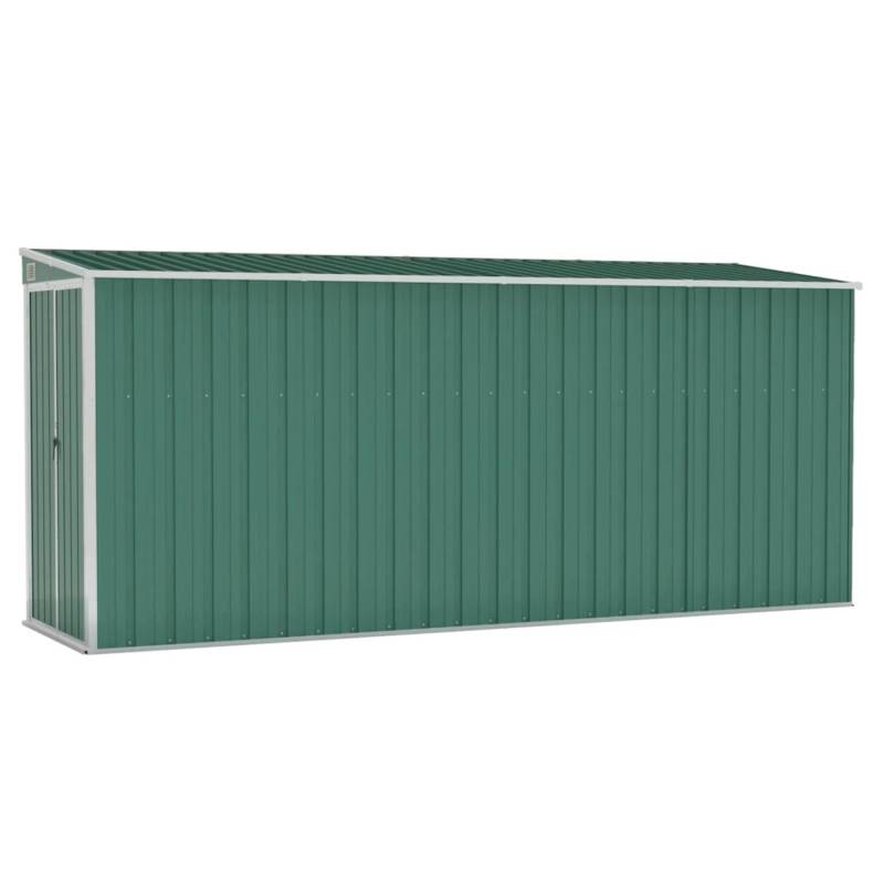 vidaXL Wand-Geräteschuppen Grün 118x382x178 cm Verzinkter Stahl 1085122 von VIDAXL