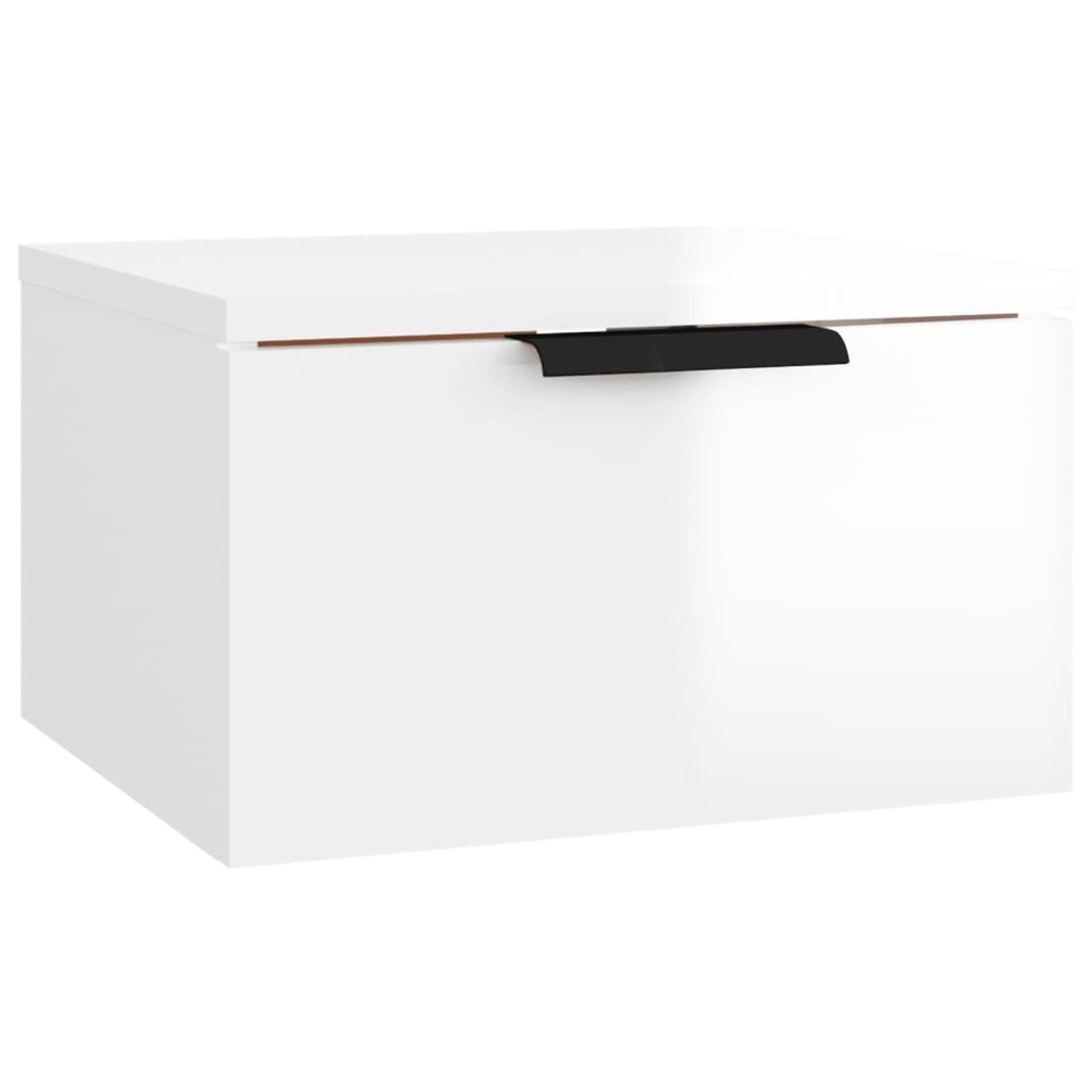 vidaXL Wand-Nachttisch Hochglanz-Weiß 34x30x20 cm von VIDAXL