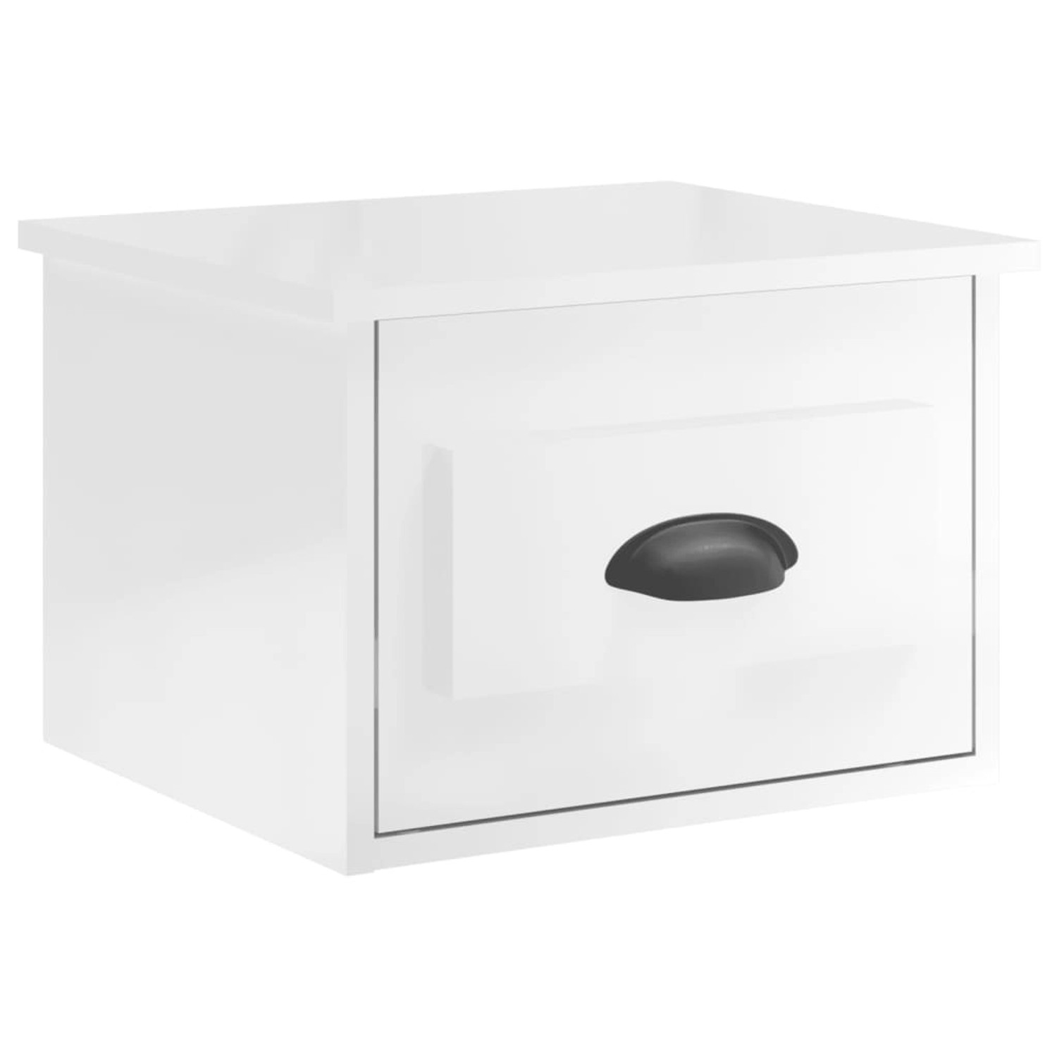 vidaXL Wand-Nachttisch Hochglanz-Weiß 41,5x36x28 cm von VIDAXL
