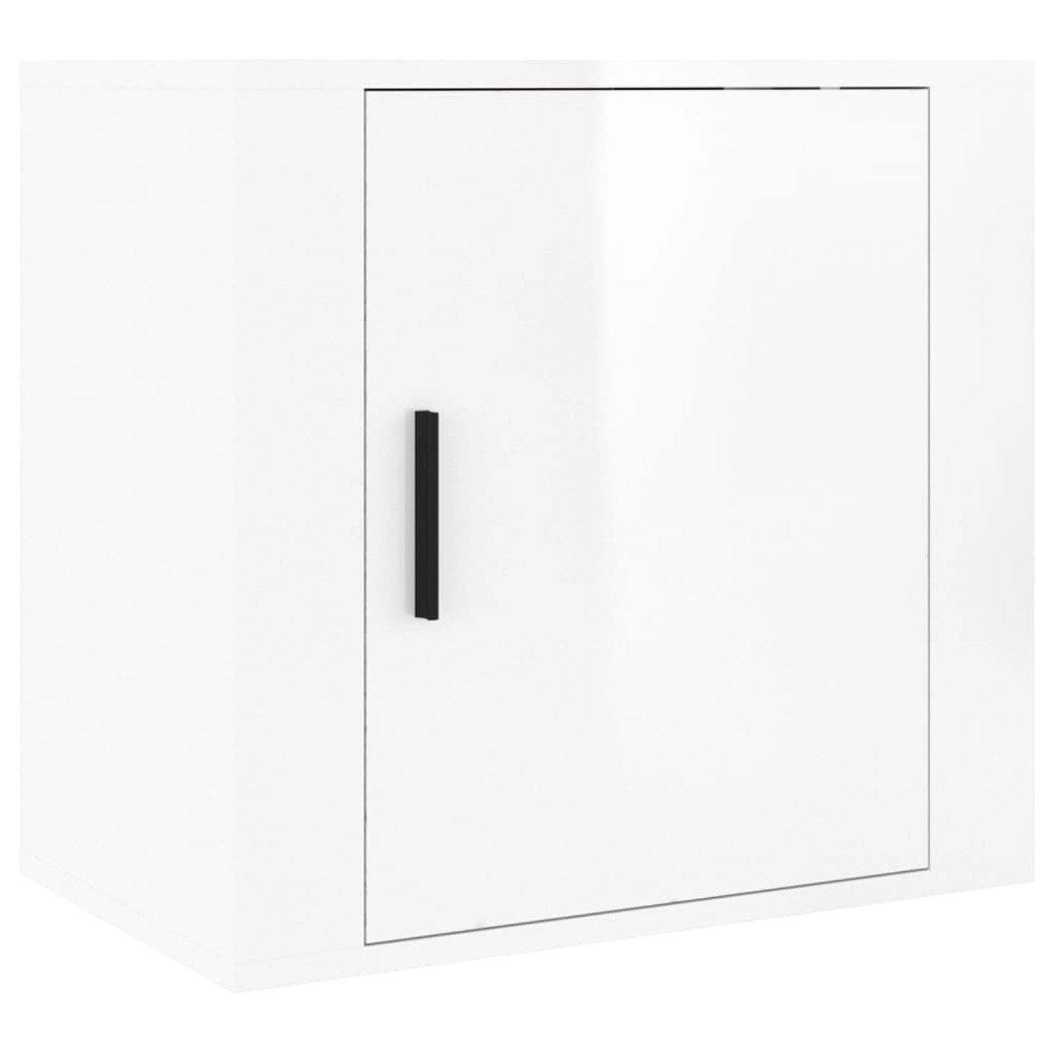 vidaXL Wand-Nachttisch Hochglanz-Weiß 50x30x47 cm von VIDAXL