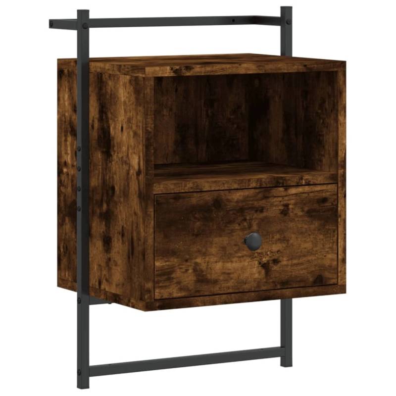 vidaXL Wand-Nachttisch Räuchereiche 40x30x61 cm Holzwerkstoff von VIDAXL