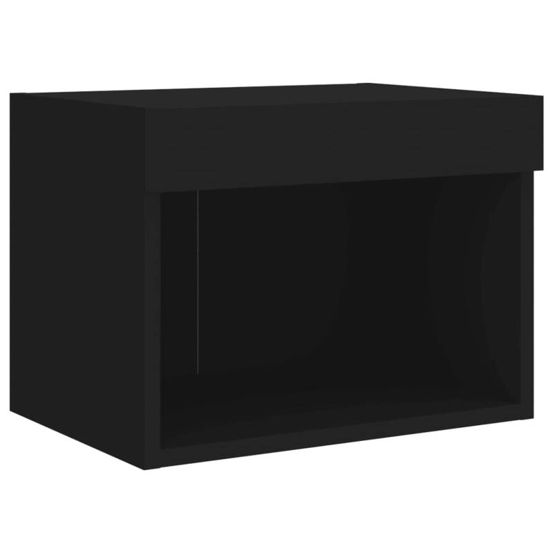 vidaXL Wand-Nachttisch mit LED-Leuchten Schwarz Modell 1 von VIDAXL