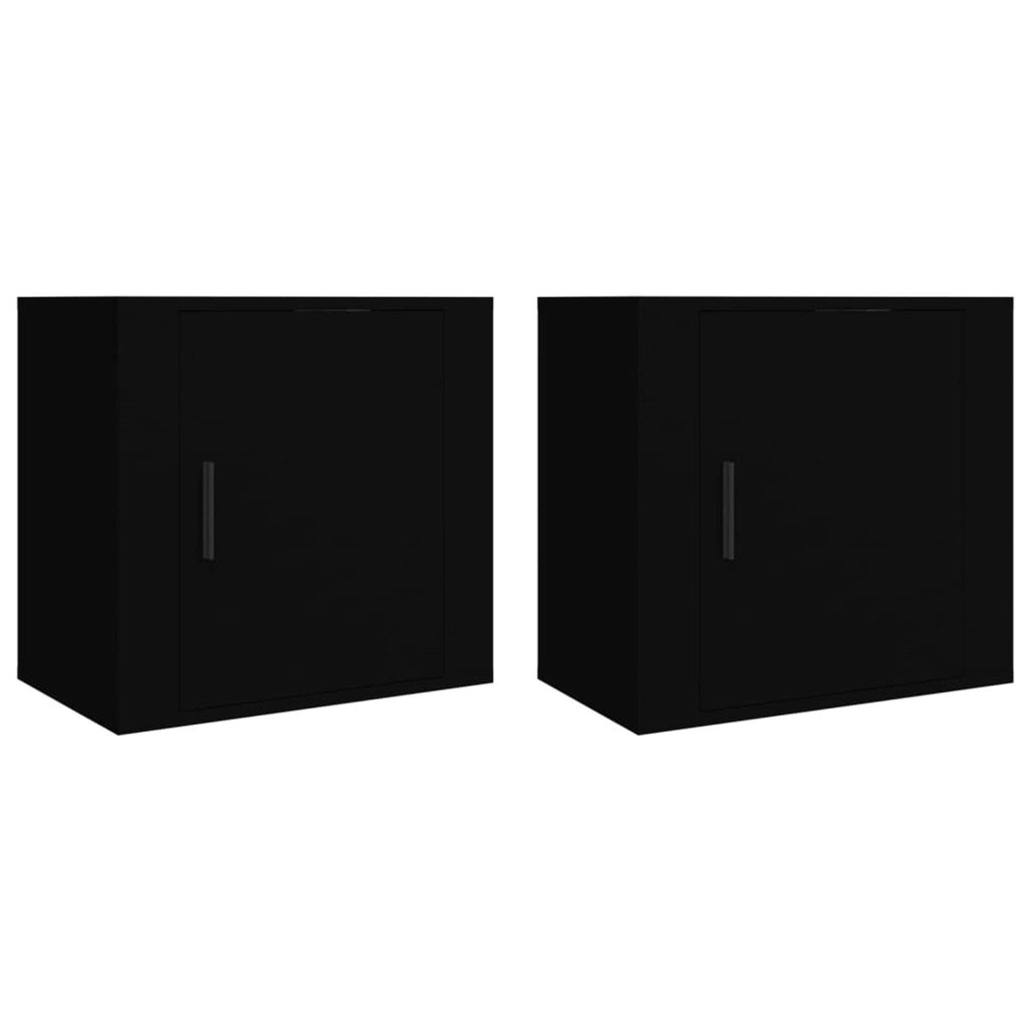 vidaXL Wand-Nachttische 2 Stk Schwarz 50x30x47 cm vidaXL Wand-Nachttische 2 Stk Schwarz 50x30x47 cm von VIDAXL